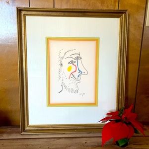 Original Picasso Lithograph. Le Gout De Bonheur.  Good Condition! Vintage 1964.